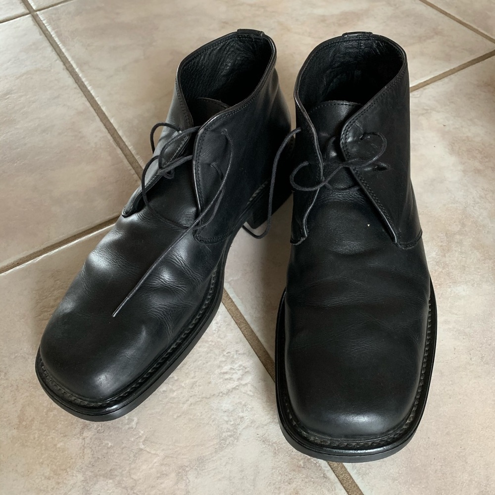Springfield Men’s Leather Boots, Black, Sz 10.5